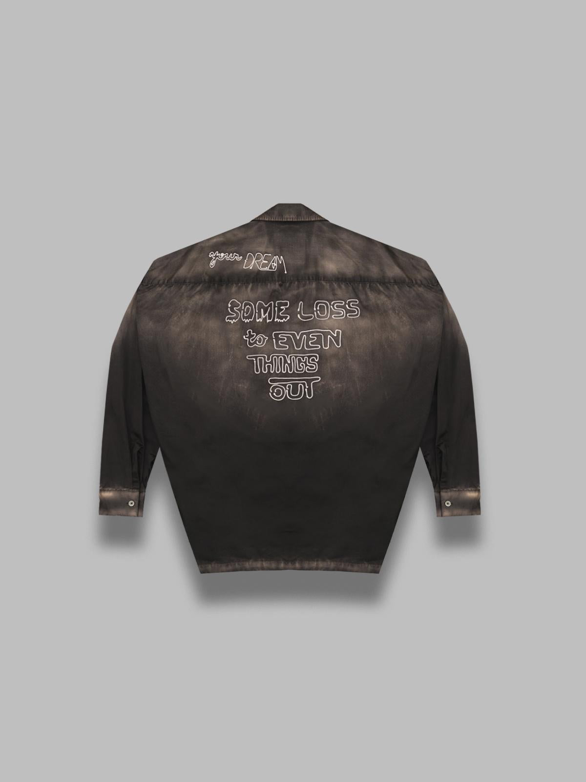 faded satin l/s shirt J15SH183- BK MAISON MIHARA YASUHIRO 