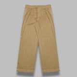 garment-dyed finx light chino one-tuck wide pants A26SP02LF- BG AURALEE 
