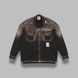 faded satin l/s shirt J15SH183- BK MAISON MIHARA YASUHIRO 