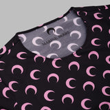 moon printed jersey ls crewneck top WTS006ACJER0001- BK90 MARINE SERRE 