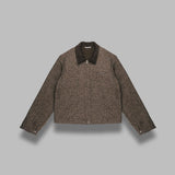 homespun tweed zip blouson A25AB01HT- BRW AURALEE 