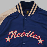 stadium jacket - poly shantung SX215- NAVY NEEDLES 