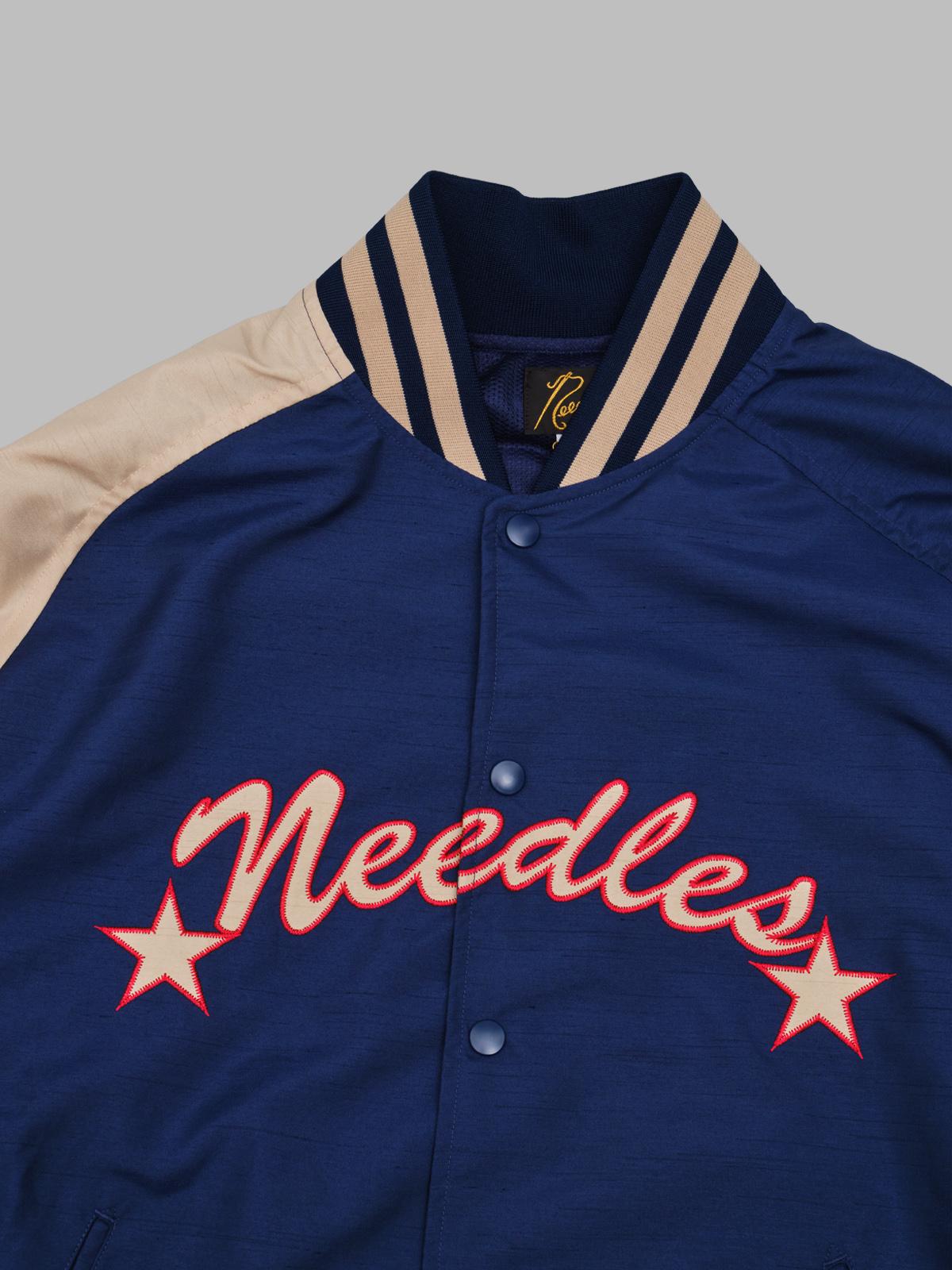 stadium jacket - poly shantung SX215- NAVY NEEDLES 