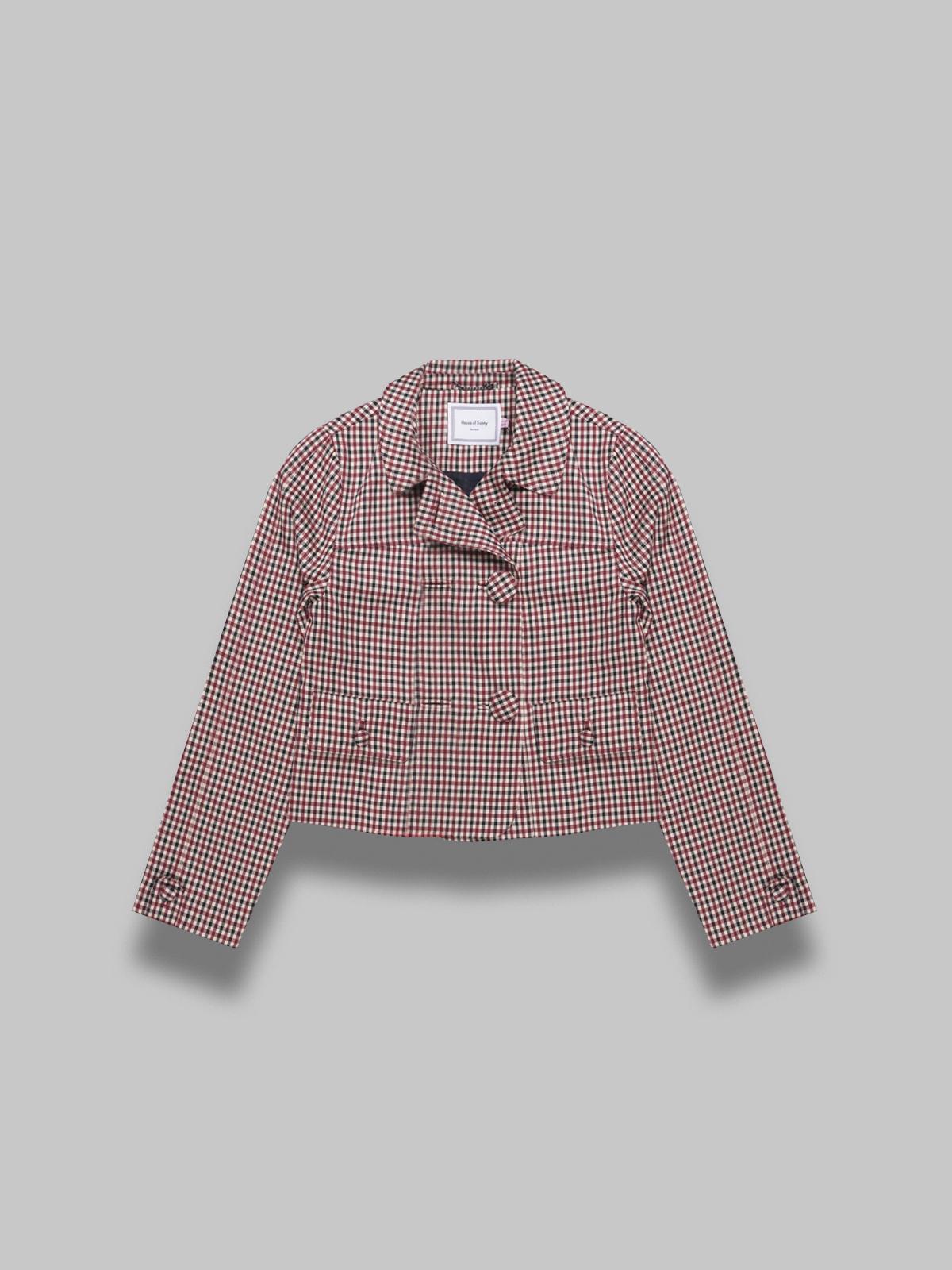 the marie mini check jacket VOL2626- MULTI HOUSE OF SUNNY 
