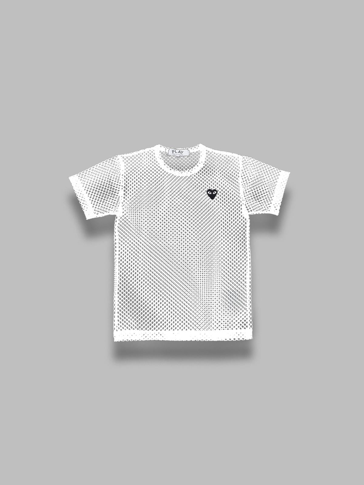 t-shirt mesh large black emblem AX-T352-051- WHT COMME DES GARÇONS PLAY 
