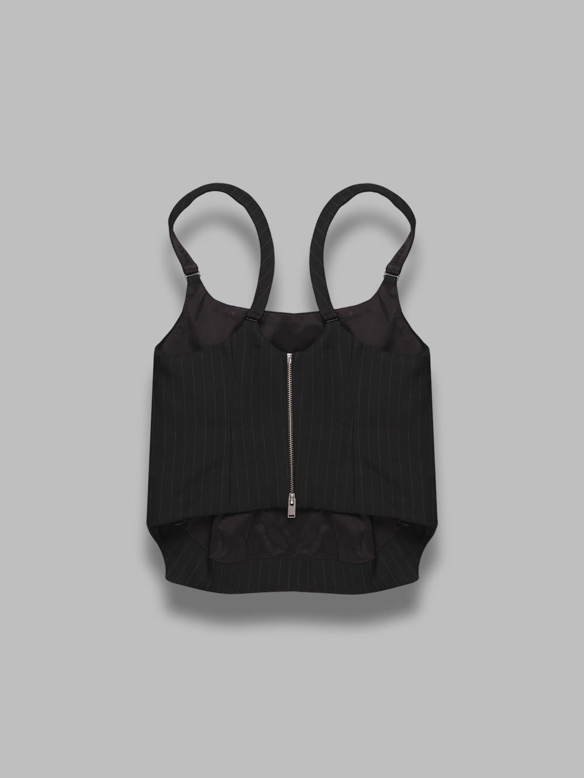 pinstripe corset top 251W116- BK MISBHV 