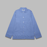 poplin pajamas shirt - cornflower blue - 100% organic cotton - made in portugal
