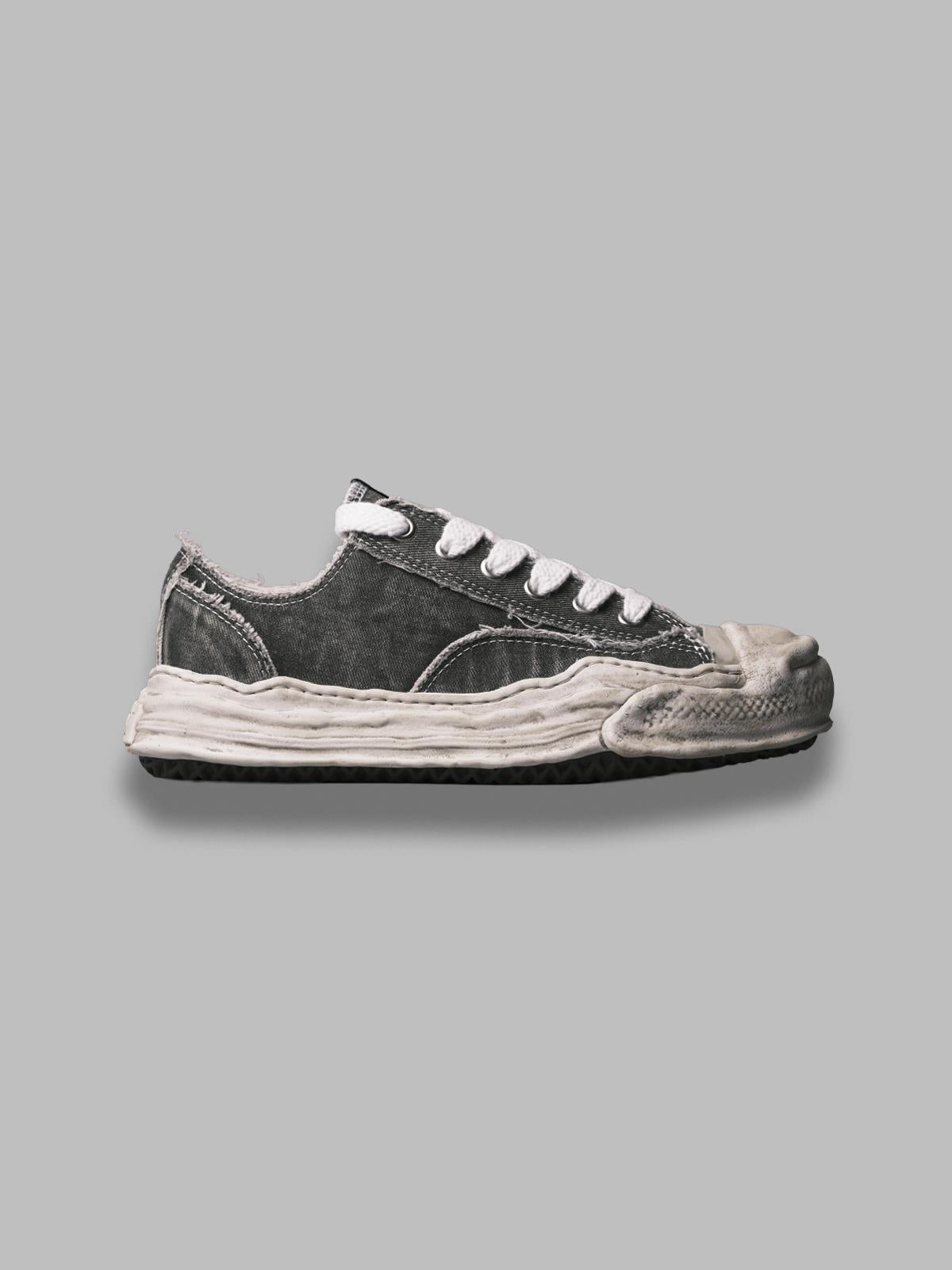 hank /original sole bleaching and washing textile low-top A15FW731- GRY MAISON MIHARA YASUHIRO 
