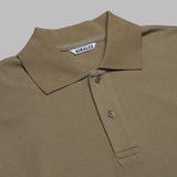 pima cotton heavy pique polo A25SP01SK- KHA AURALEE 