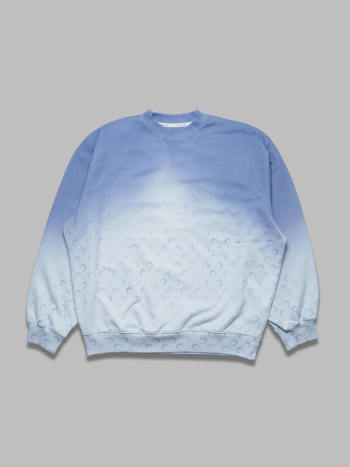 moon faded fleece oversized sweatshirt UST022A-CJER0073- BL05 MARINE SERRE 