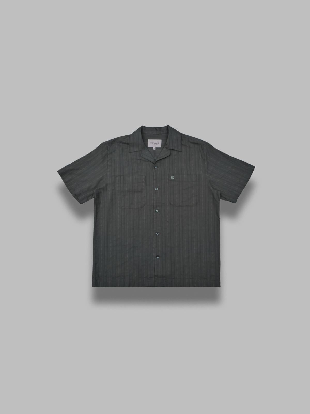s/s gareth shirt cotton, 3 oz black I036206- 3GDXX CARHARTT WIP 