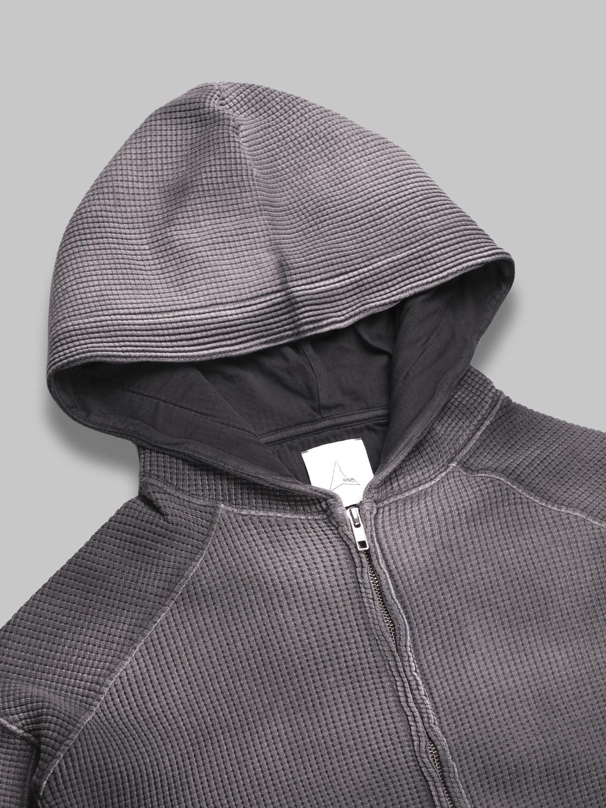 bee sun faded waffle zip up hoodie RBMW0513FA340- BLK0001 ROA 