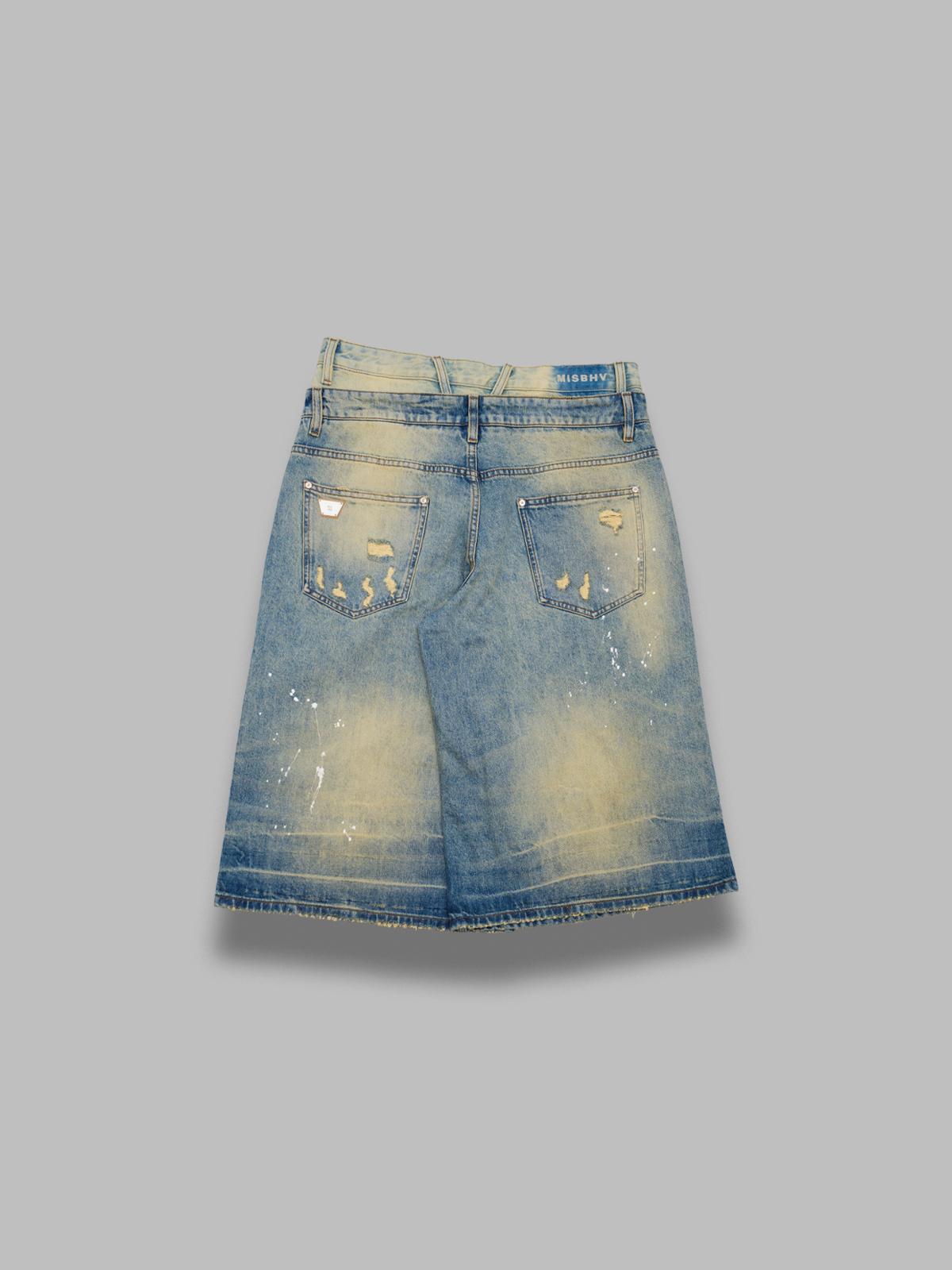 2in 1 denim dirt baggy shorts 260U309- DD MISBHV 
