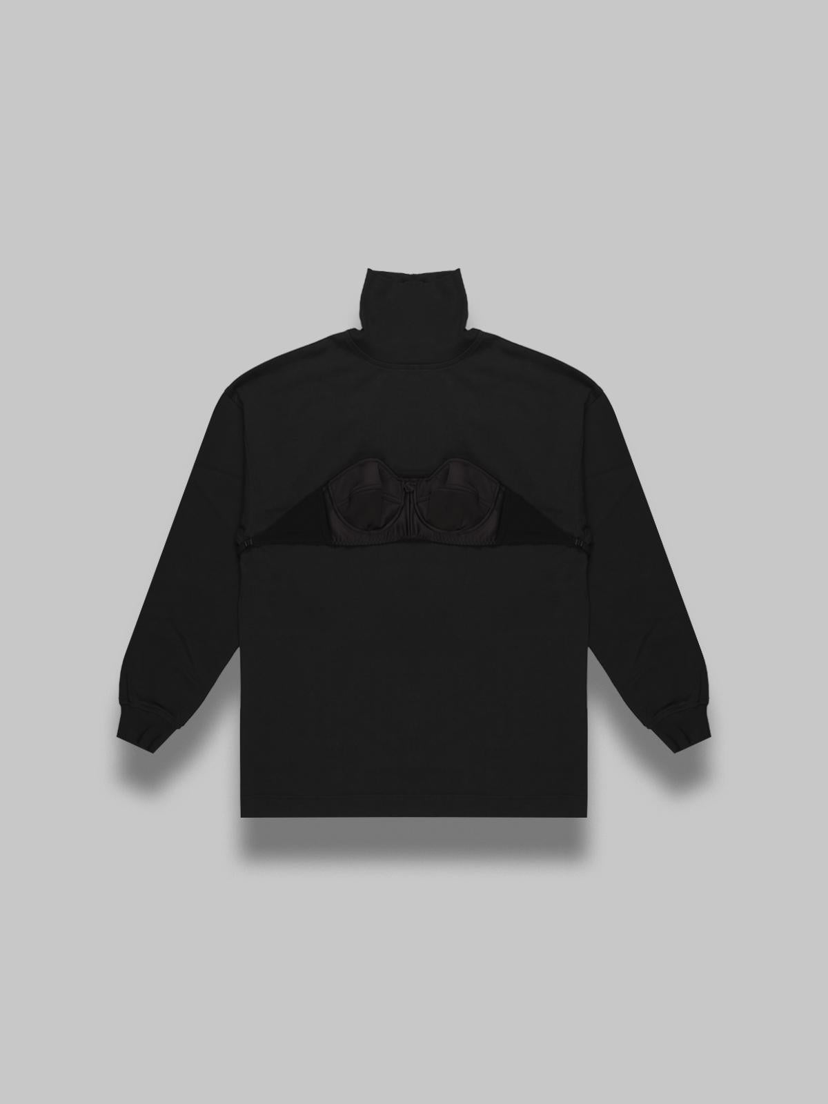 balconette bra turtleneck t-shirt VAQ10T020- BK VAQUERA 