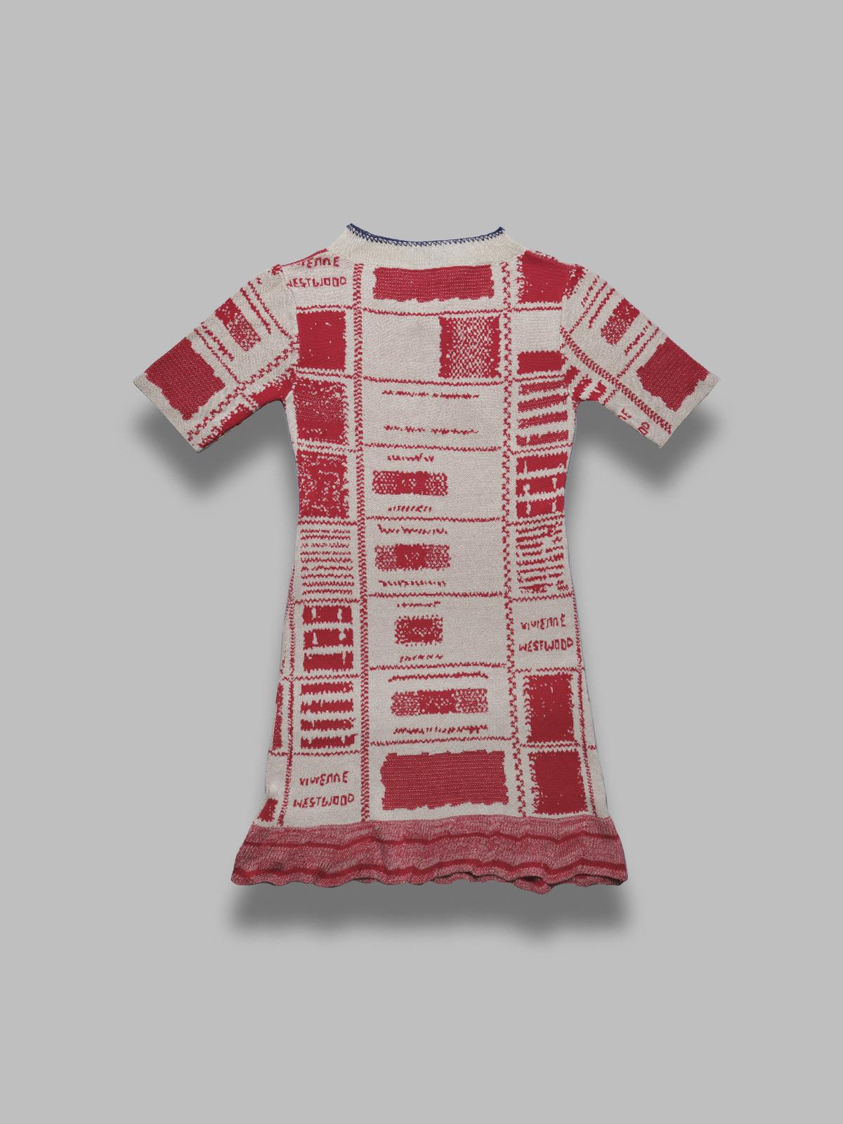checked dress - beige/red 1801001G-Y003I- C401 VIVIENNE WESTWOOD 