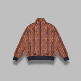 track jacket - poly jacquard SX402- ORANGE NEEDLES 