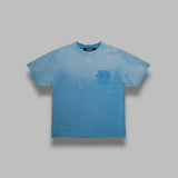 hand writing teal t-shirt 260U131- NVY MISBHV 