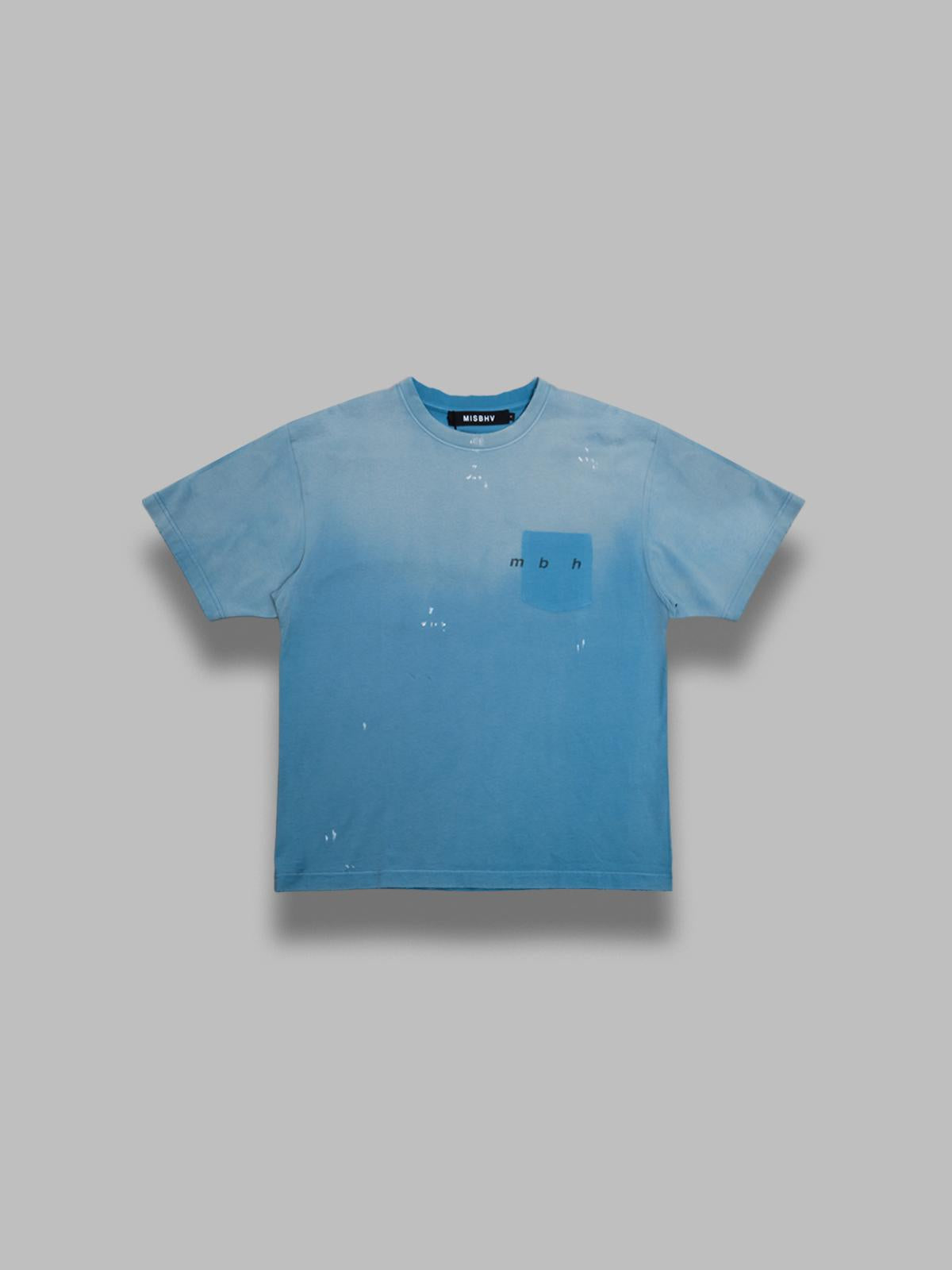hand writing teal t-shirt 260U131- NVY MISBHV 