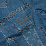 moon laser denim trucker jacket MJA063A-CDEN0002- BL05 MARINE SERRE 