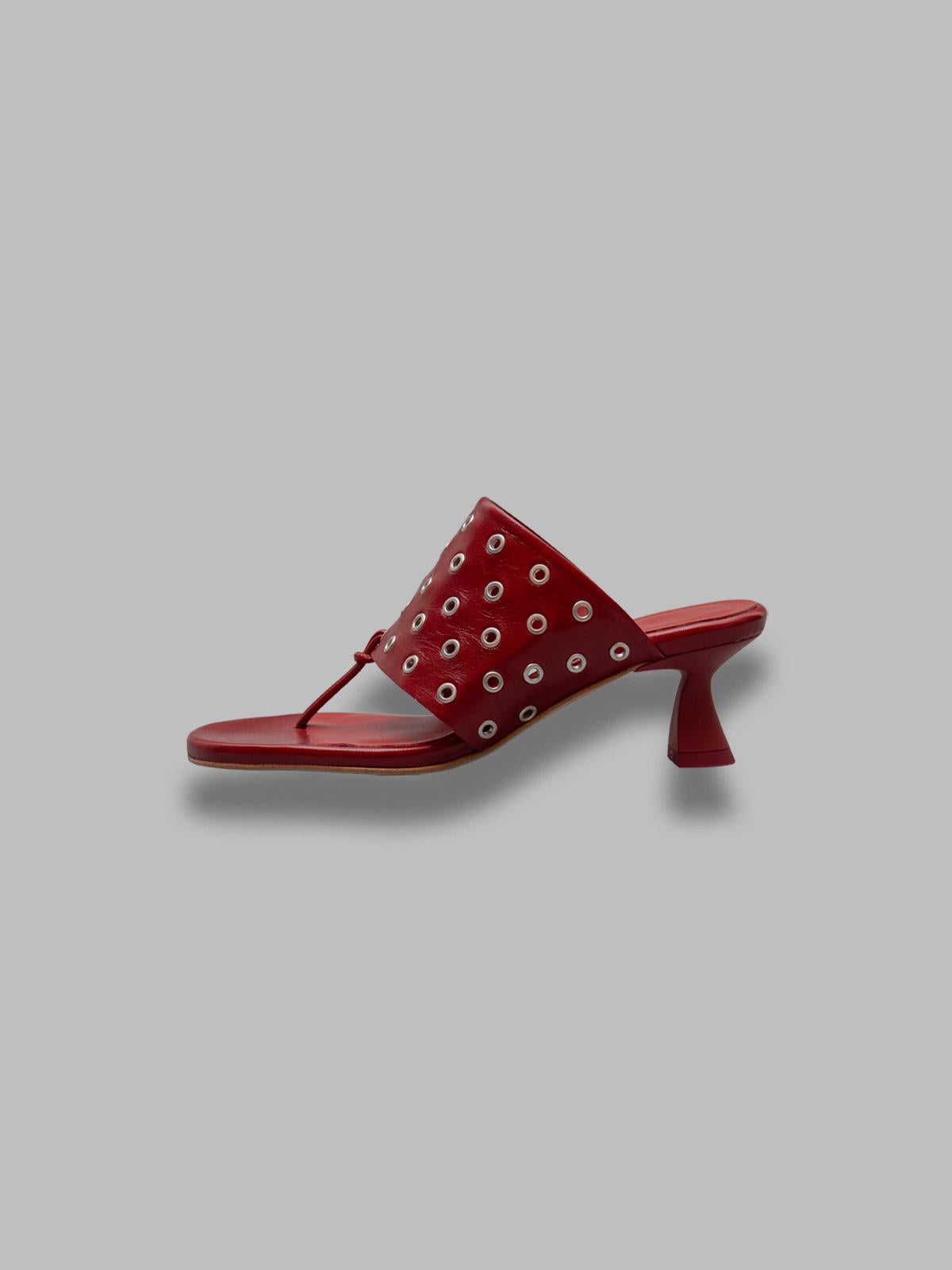 cedella red eyelets sandals E8-4093- RED MIISTA 