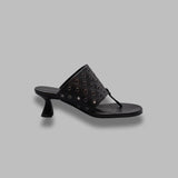 cedella black eyelets sandals E8-4095- BK MIISTA 