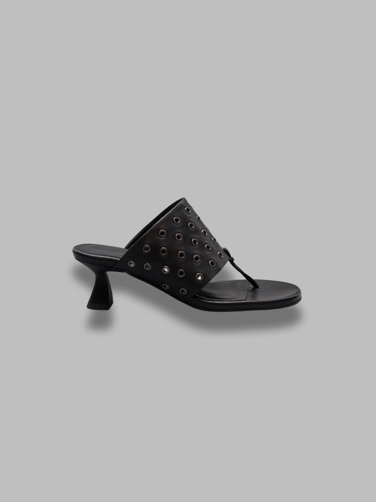 cedella black eyelets sandals E8-4095- BK MIISTA 