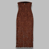 3d lace midi dress 1156242037-BCR1822- 2037 ROTATE 