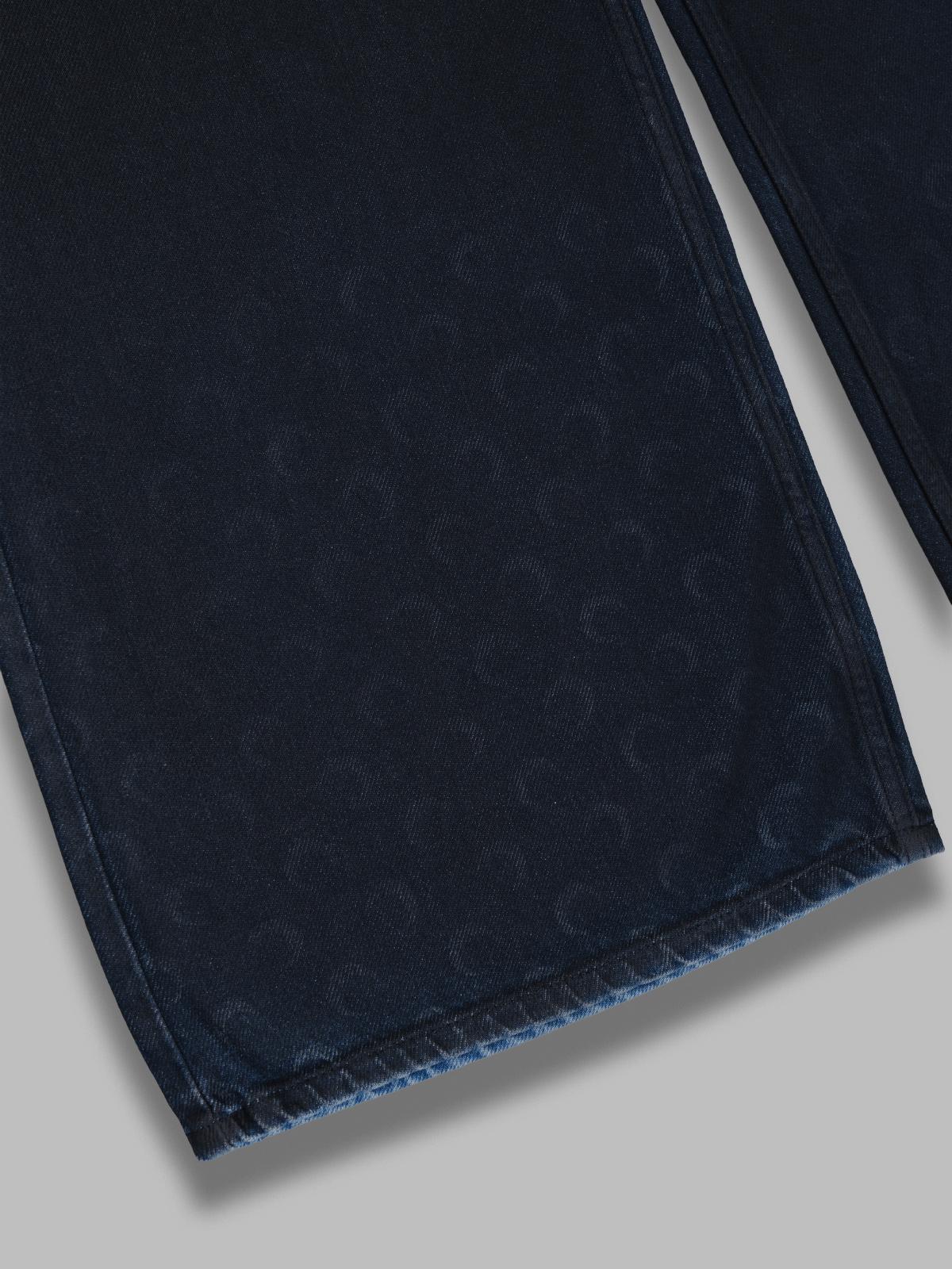 moon waxed denim high-waist flare jeans WPA159ACDEN0007- BK99 MARINE SERRE 