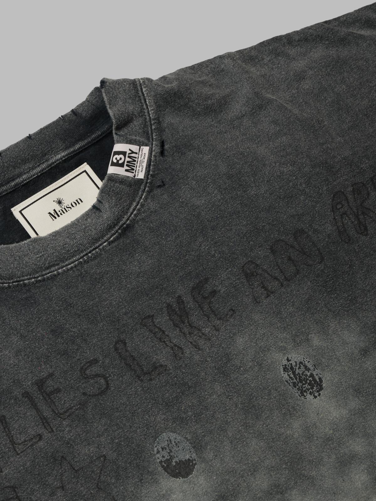 bleached tee A14TS622- BK MAISON MIHARA YASUHIRO 