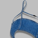 light blue denim bra top WTO465ACDEN0002- BL05 MARINE SERRE 