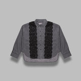 isan lace trim shirt ISAN- I1BL1 ESSENTIEL ANTWERP 