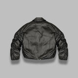 faux leather puffer bomber jacket 251M427- BK MISBHV 