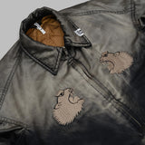 collared souvenir jacket J15BL142- BK MAISON MIHARA YASUHIRO 