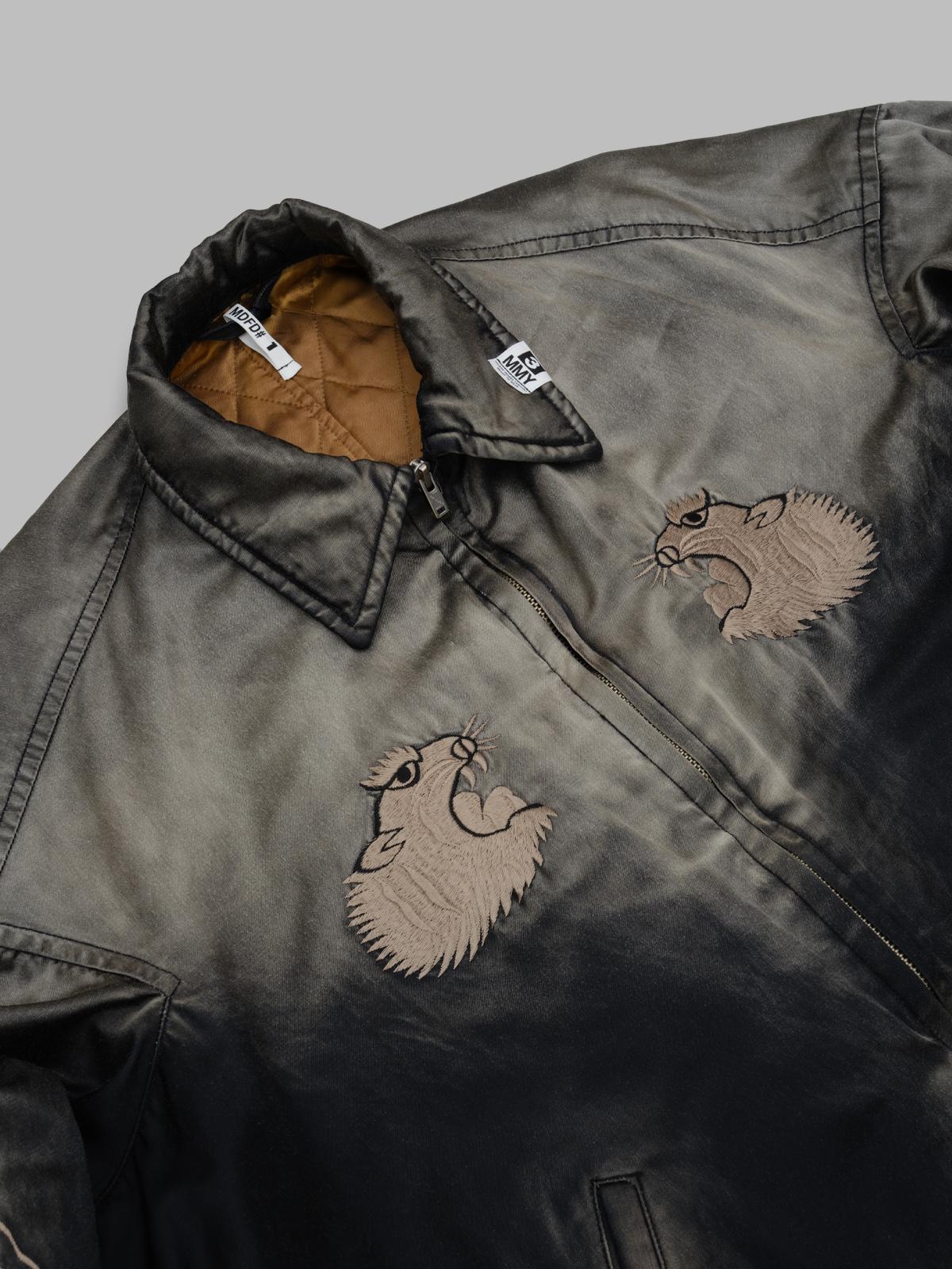 collared souvenir jacket J15BL142- BK MAISON MIHARA YASUHIRO 