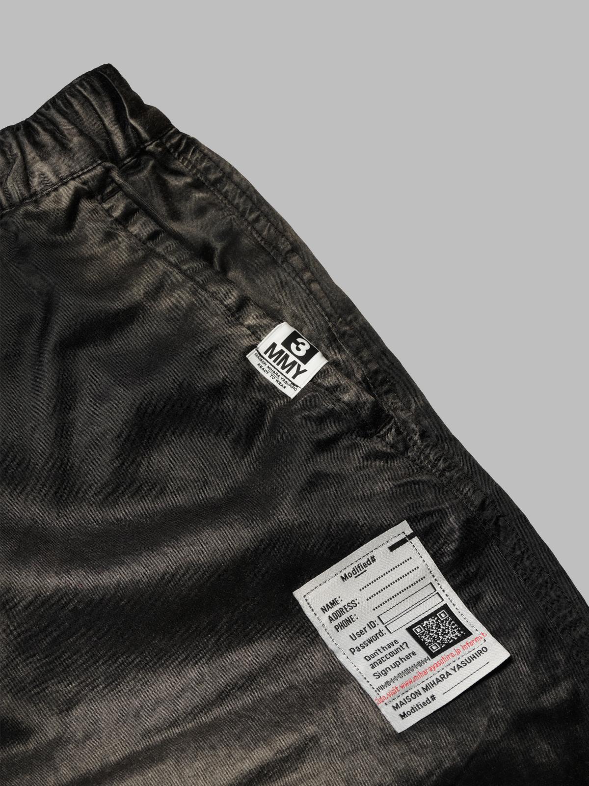 aged satin shorts J14PT143- BK MAISON MIHARA YASUHIRO 