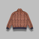 track jacket - poly jacquard SX402- ORANGE NEEDLES 
