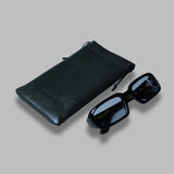 mektoub sunglasses - black acetate, rif blue lens - made in japan PT-6202- BK PORT TANGER 