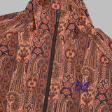 track jacket - poly jacquard SX402- ORANGE NEEDLES 