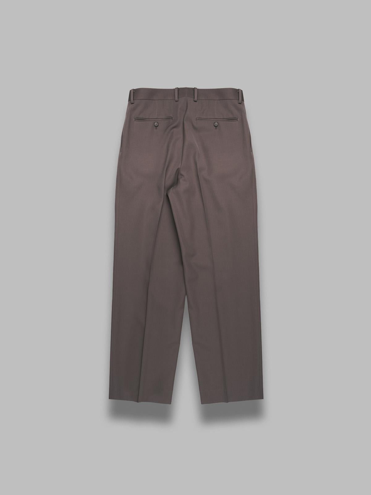light wool max gabardine two-tuck slacks A25AP03MG- DGY AURALEE 