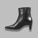 woman leather mid boot F5CPH296- BLK COPENHAGEN 
