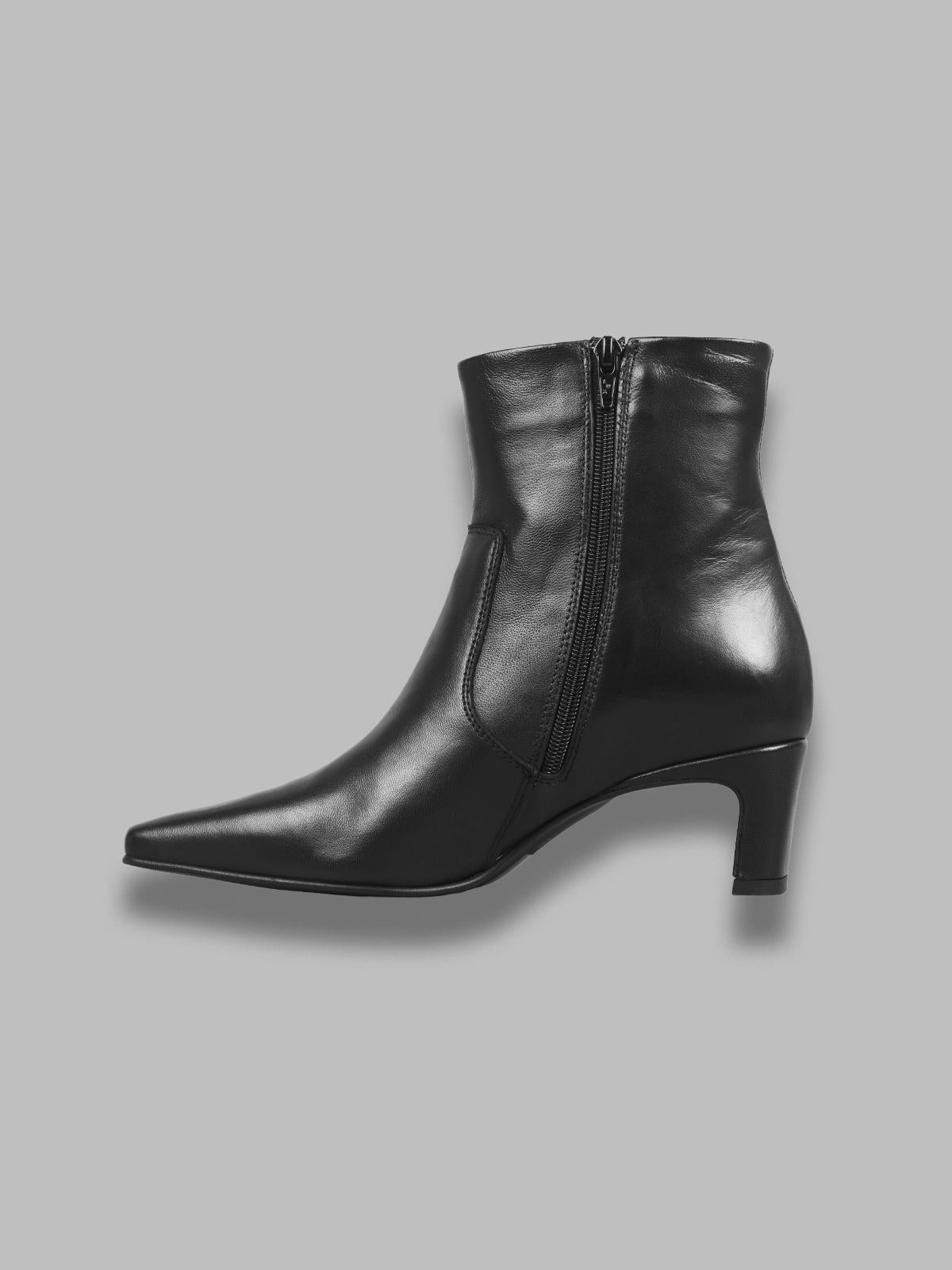 woman leather mid boot F5CPH296- BLK COPENHAGEN 