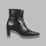 woman leather mid boot F5CPH296- BLK COPENHAGEN 