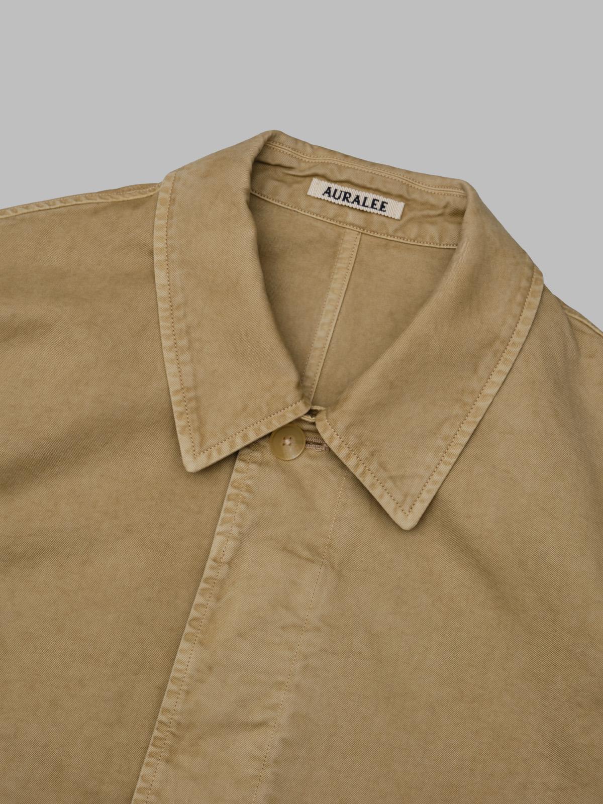 garment-dyed finx light chino blouson A26SB01LF- BG AURALEE 