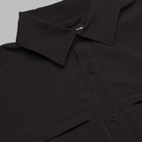 dot air shirt - dark brown - made in china