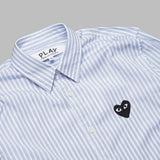 t-shirt black emblem woven - stripe - 100% cotton - made in japan AX-B020-051- WHT COMME DES GARÇONS PLAY 