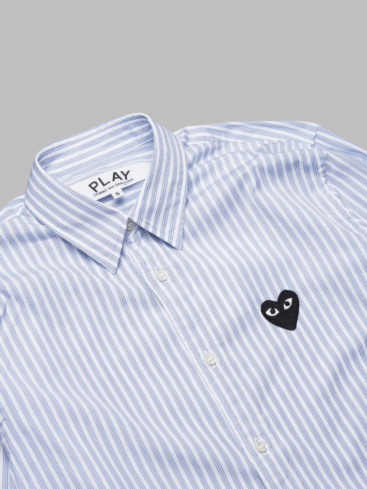 t-shirt black emblem woven - stripe - 100% cotton - made in japan AX-B020-051- WHT COMME DES GARÇONS PLAY 