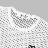 t-shirt mesh large black emblem AX-T352-051- WHT COMME DES GARÇONS PLAY 