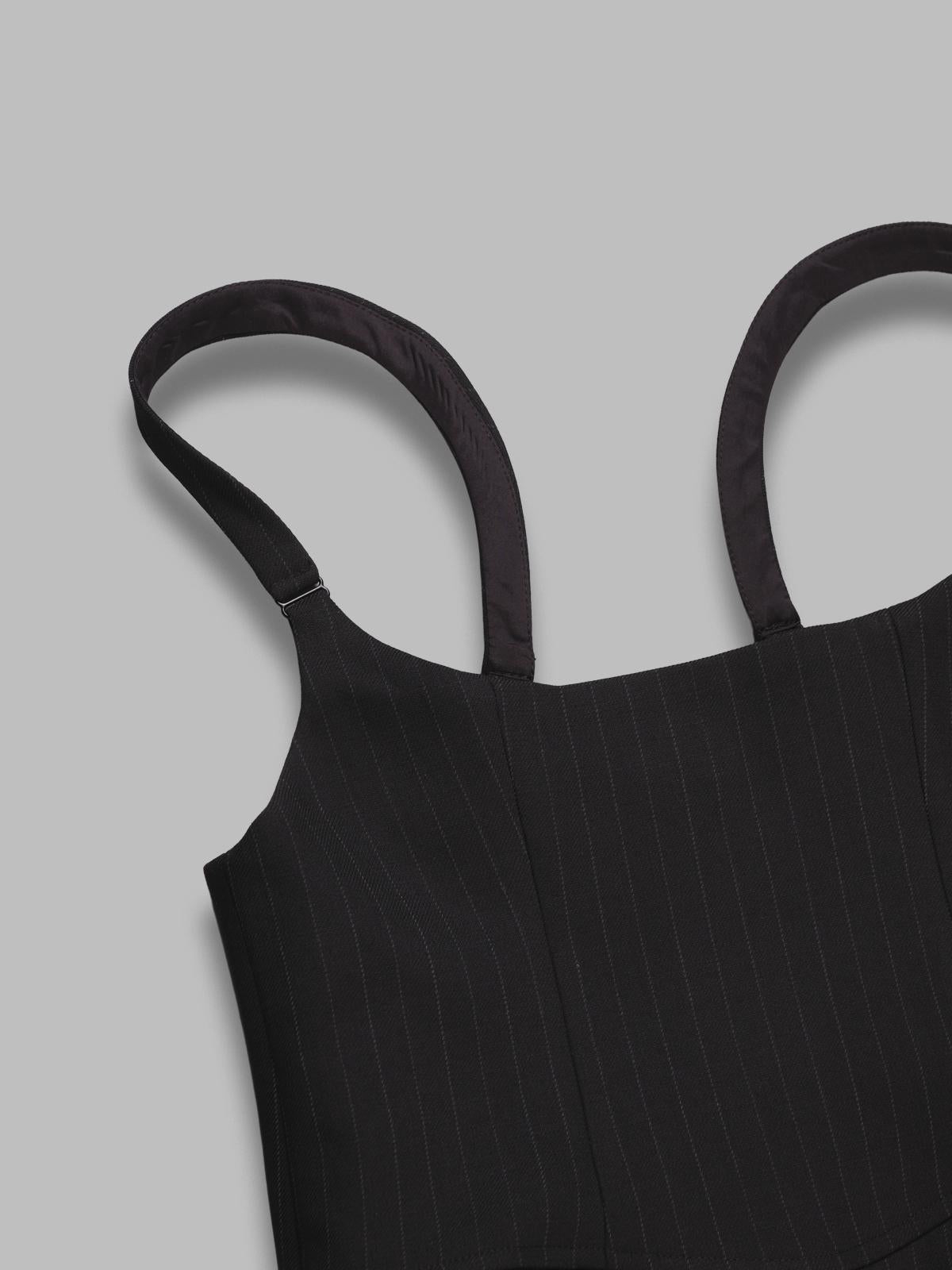 pinstripe corset top 251W116- BK MISBHV 