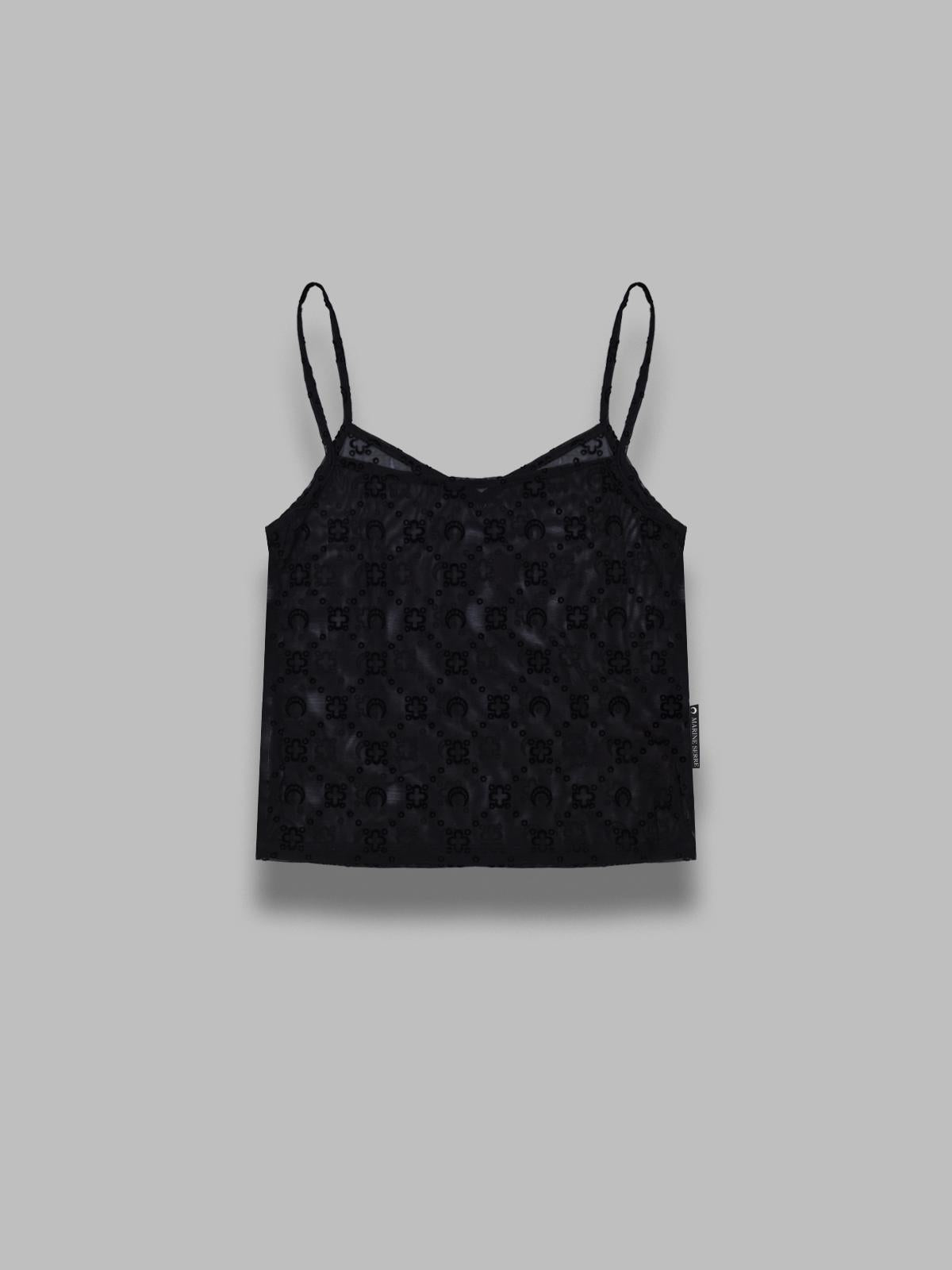 monogram mesh flock straps top WTO514ACJER0005- BK99 MARINE SERRE 