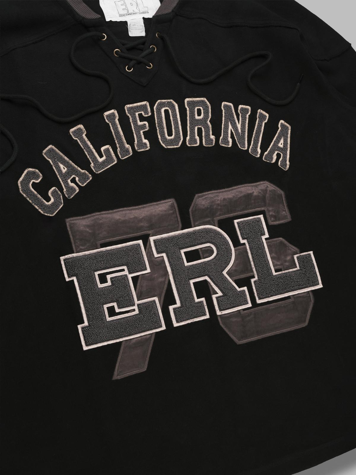 unisex laced hockey jersey knit ERL11T012- BLK ERL 